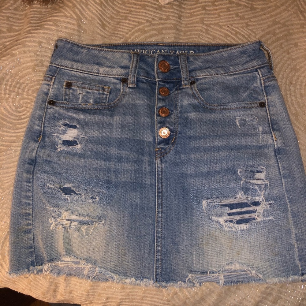 Mini denim skirt